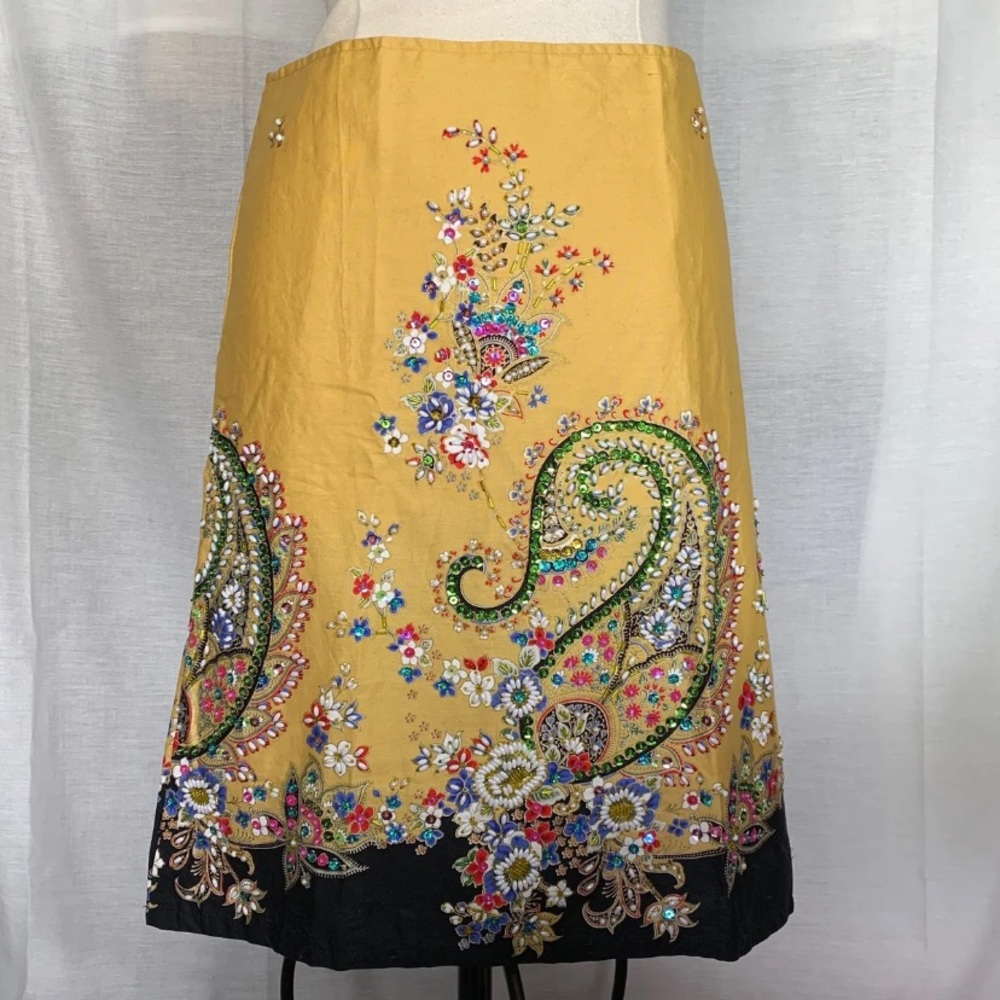 Beautiful Floral Beaded Sequins Skirt